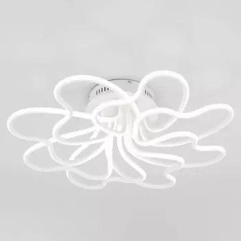 90135/8 белый Люстра потолочная светодиодная с пультом ДУ Eurosvet Floret