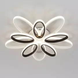 90137/10 белый/чёрный Люстра потолочная светодиодная с пультом ДУ Eurosvet Blade