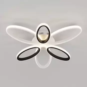 90137/6 белый/чёрный Люстра потолочная светодиодная с пультом ДУ Eurosvet Blade