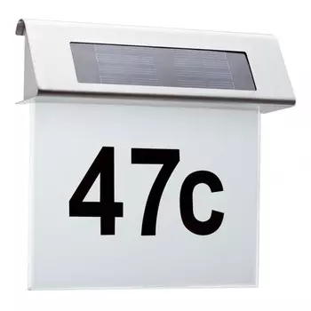 93765 Светильник на солнечных батареях Paulmann House Number
