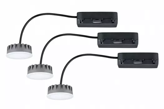 93887 Светодиодный встраиваемый светильник с диммером Paulmann 2Easy Basis Led Coin 3 шт. в комплекте