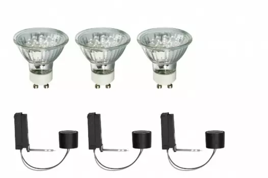 96529 Комплект светодиодных ламп 3x1W GU10, теплый белый Paulmann