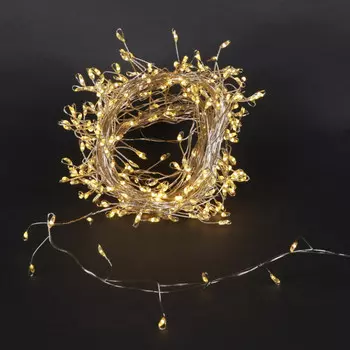 9м. Гирлянда теплый свет "Роса", 300 LED, 220V, серебристый провод A-514 WW Sneha (1426786)