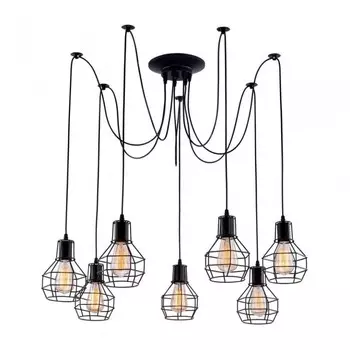 Подвесная люстра Arte Lamp Spider A1109SP-7BK