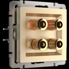 Акустическая розетка (шампань) Werkel WL11-AUDIOx4 (a040906)