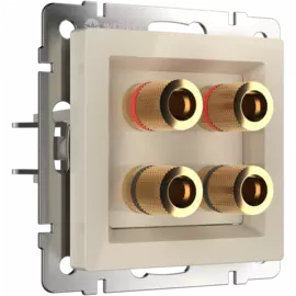 Акустическая розетка (слоновая кость) Werkel WL03-AUDIOx4 ivory (a030808)