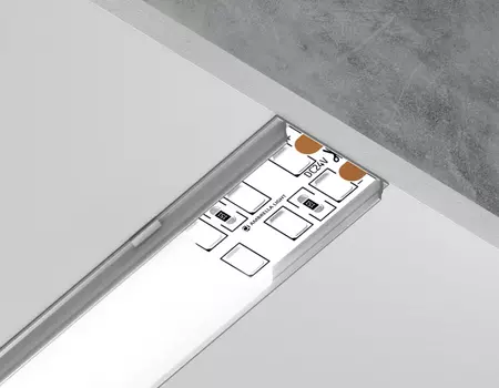Алюминиевый профиль накладной 18*4 для светодиодной ленты до 15мм Ambrella light ILLUMINATION Alum GP1500AL