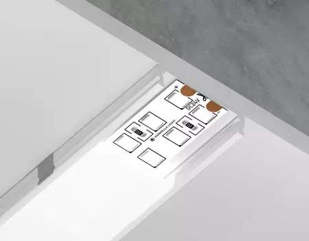 Алюминиевый профиль накладной 23.8*6 для светодиодной ленты до 20мм Ambrella light ILLUMINATION AlumGP1800WH
