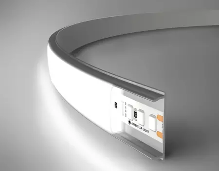 Алюминиевый профиль накладной гибкий 18*4 для светодиодной ленты до 15мм Ambrella light ILLUMINATION Alum GP1600AL