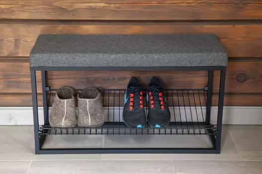 Банкетка-стеллаж для обуви Крафт 1 Hesby LMN-11.1869