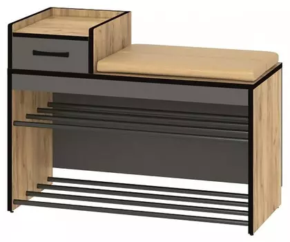 Банкетка-стеллаж для обуви Ольга-лофт 5 Mebwill 101188