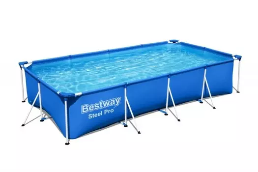 Бассеин каркасный прямоугольный Bestway 400х211х81 см, фильтрующий насос (220-240В) 56424 (28273876)