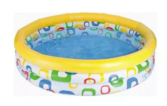 Бассейн надувной круглый 3 кольца, Intex 147х33см 58439NP (1126989322)