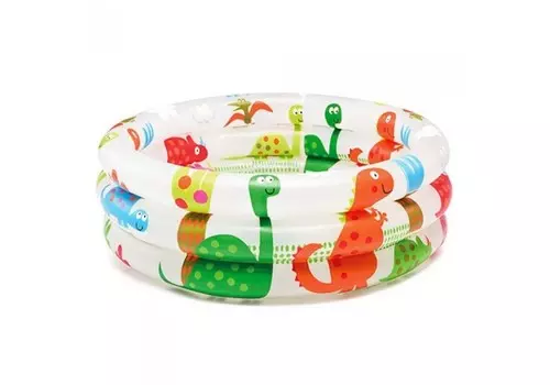 Бассейн надувной круглый "Dinosaur 3-ring baby pool", Intex 61х22см 57106NP (28269077)