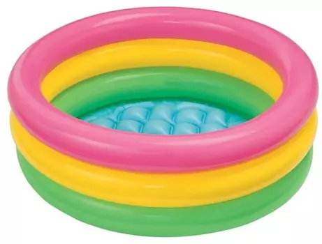 Бассейн надувной круглый "Sunset glow baby pool" Intex 86х25 см 58924NP
