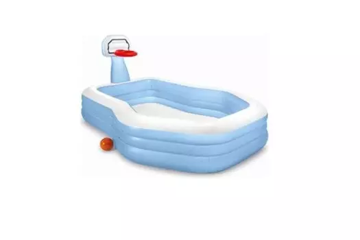 Бассейн надувной с баксетбольным кольцом, Intex 257х188х103см 57183NP (28271270)