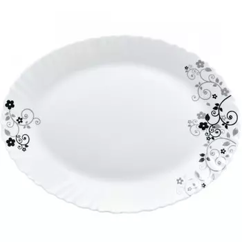 Блюдо сервировочное овальное, La Opala, Classique, Mystrio Black, 330 мм, 1 шт (LA5523333)