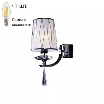Бра Crystal Lux с лампочкой Dandy AP1+Lamps E14 Свеча