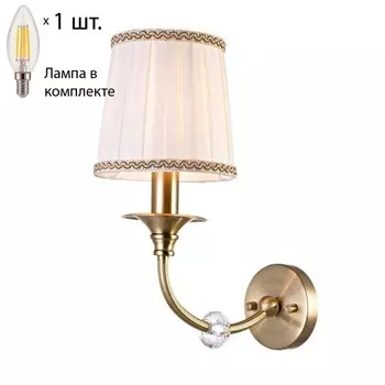 Бра Crystal Lux с лампочкой Iridium AP1+Lamps E14 Свеча