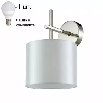 Бра Crystal Lux с лампочкой SERGIO AP1 NICKEL+Lamps E14 P45