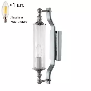 Бра Crystal Lux с лампочкой TOMAS AP1 CHROME+Lamps E14 Свеча