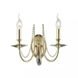 Бра Crystal Lux VICTORIA AP2 GOLD/AMBER