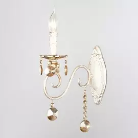 Бра Eurosvet Ravenna 10104/1 белый с золотом/тонированный хрусталь Strotskis a045538