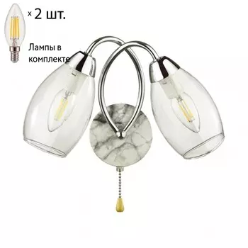 Бра Lumion Romeo с лампочками 5207/2W+Lamps E14 Свеча