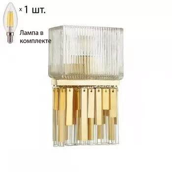 Бра Odeon Light Gatsby с лампочкой 4877/1W+Lamps E14 Свеча