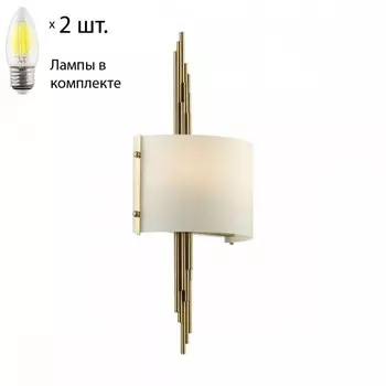 Бра Odeon Margaret с лампочками 5415/2WA+Lamps E27 Свеча