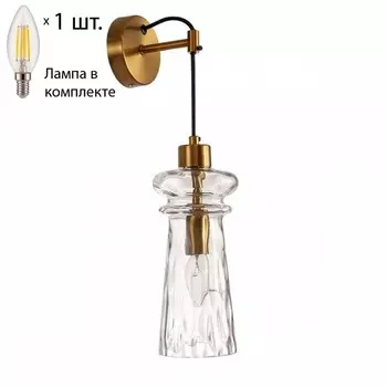 Бра Odeon Pasti с лампочкой 4998/1W+Lamps E14 Свеча