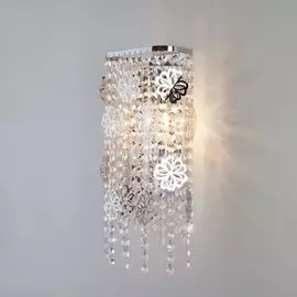 Бра с хрусталем 10083/2 хром/прозрачный хрусталь Strotskis ЕВРОСВЕТ