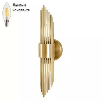 Бра с лампочками CRYSTAL LUX Rudolfo AP2 Brass+Lamps