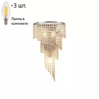 Бра с лампочками Favourite Phoenix 2904-3W+Lamps E14 Свеча