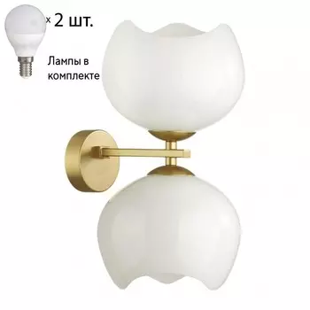 Бра с лампочками Odeon Light Waterlily 4873/2W+Lamps E14 P45
