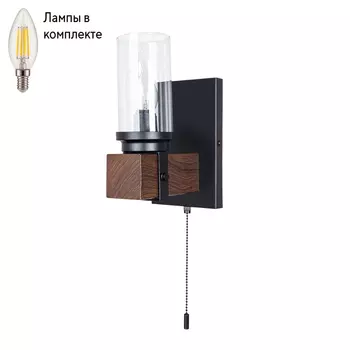 Бра с лампочкой Arte lamp A7014AP-1BK+Lamps