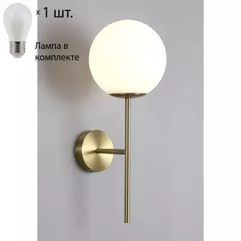Бра с лампочкой CRYSTAL LUX FELIZ AP1 BRONZE/WHITE+Lamps