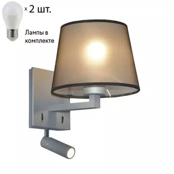 Бра с LED подсветкой Favourite Essentia с лампочками 2001-2W+Lamps E27 P45