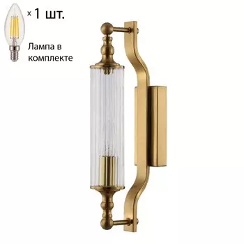 Бра Tomas Crystal Lux с лампочкой TOMAS AP1 BRASS+Lamps E14 Свеча