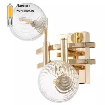 Бра в комплекте с Led лампами CRYSTAL LUX Luxury AP2 Gold+Lamps
