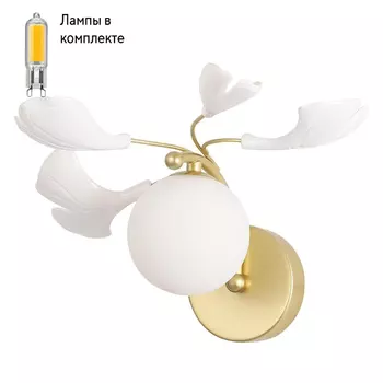 Бра в комплекте с Led лампами CRYSTAL LUX Colibri AP1 Gold+Lamps