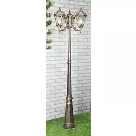Capella F/3 черное золото Уличный фонарный столб Elektrostandard 4690389012266 (a025017)