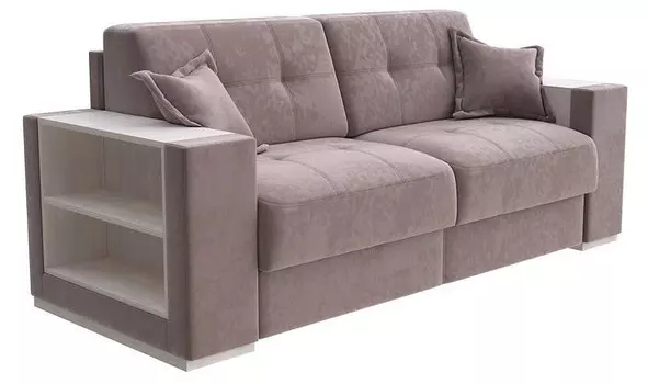 Диван-кровать Synergy Life Орматек 140-196 Диван-кровать Synergy Life Shaggy Chocolate/Дуб Шамони