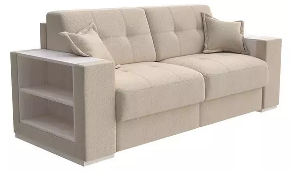 Диван-кровать Synergy Life Орматек 160-196 Диван-кровать Synergy Life Soft 2 Светло-бежевый/Дуб Шамони