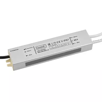 Драйвер для светодиодной ленты 12V, 60W, IP67 General GDLI-60-IP67-12 (513300)