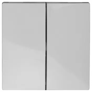 Лицевая панель ЭРА выключателя двухклавишного белый 12-6203-01 Б0047850