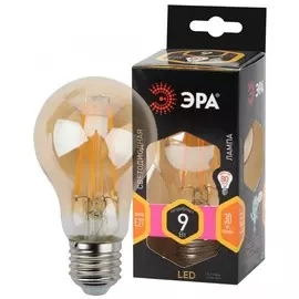F-LED A60-9W-827-E27 gold Лампа светодиодная, груша золото, 9Вт, 2700К, Е27 Эра Б0035038