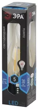 Филаментная светодиодная лампа Е14 5W 4000К (белый) Эра F-LED BXS-5W-840-E14