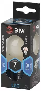 Лампа светодиодная филаментная ЭРА E14 7W 4000K матовая F-LED P45-7W-840-E14 frost Б0027957