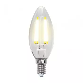 Филаментная светодиодная лампа E14 5W 3000К (теплый) Multibright Uniel LED-C35-5W-WW-E14-CL-MB GLM10TR (UL-00002367)
